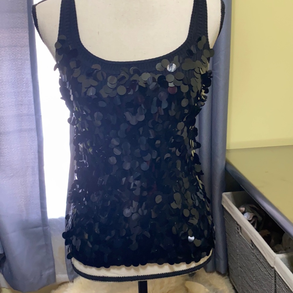 Laundry Black Blouse With Medium Round Sequence. - image 1